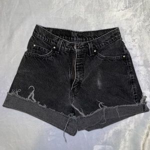 Black Vintage Levi’s cutoffs